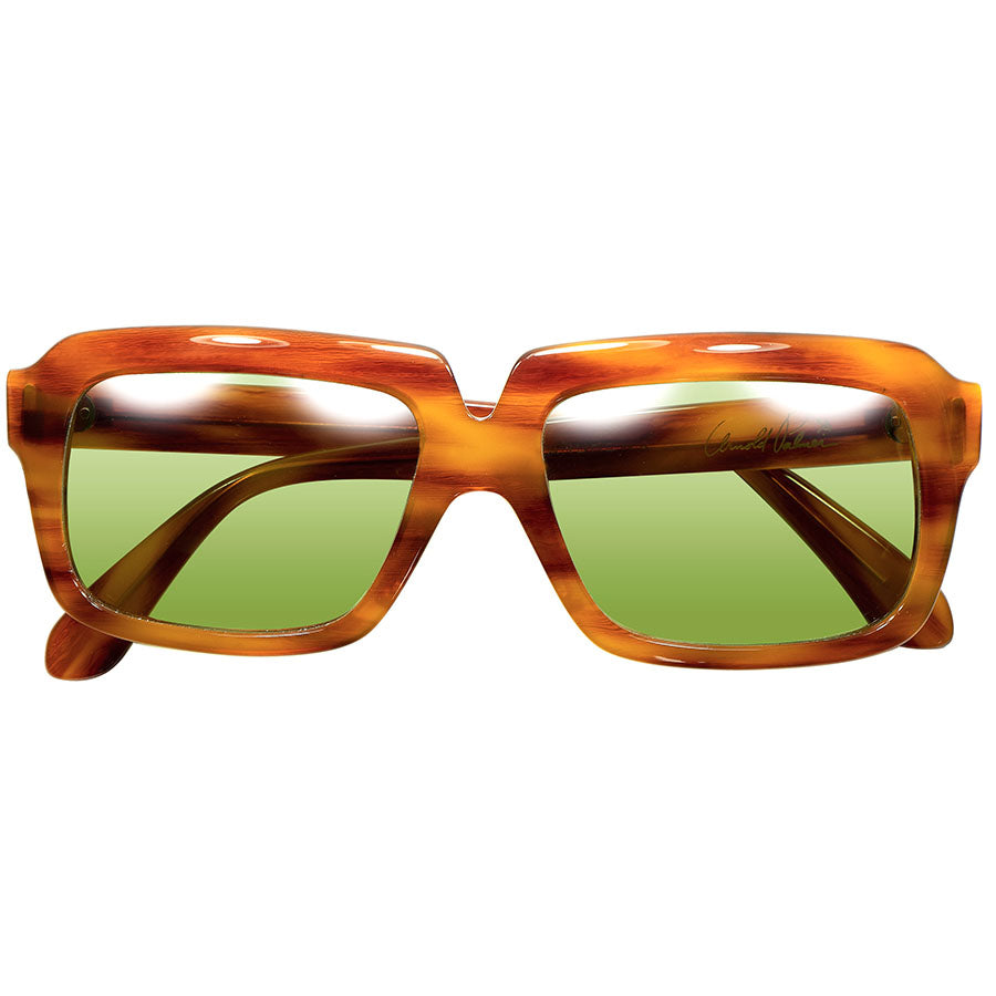 異色コラボ 1960s-70s USA製 ボシュロムレイバン B&L RAYBAN for Arnold Palmer スクエア系 ウェリントン  サングラス HONEY AMBERxB&L製#2 LENS ビンテージ ヴィンテージ 眼鏡 メガネ 【a6528】