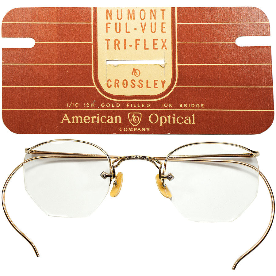 豪華絢爛1930s-40s貴重 デッドストック USA製 AO AMERICAN OPTICAL