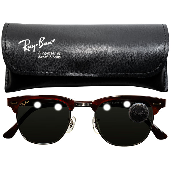 MADE IN USA晩年の集大成モデル 1990s デッドストック USA製オリジナル B&L RAYBAN ボシュロム レイバン CLUBMASTER 1 クラブマスター１ AMBER  ビンテージ ヴィンテージ 眼鏡 メガネ 【b0387】