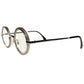 初期作品でもTOPレベルの完成度の実用的でCRAZYな 丸眼鏡 1980-90s初期FRANCE製 本人期デッドストック ALAIN MIKLI アランミクリ INNER-RIM ROUND  ビンテージ ヴィンテージ 眼鏡 メガネ  【a8291】