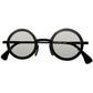 本人期ミクリでまん丸でこのデザインにALL BLACKの神業1980-90s 初期フランス製 デッドストック ALAIN MIKLI アランミクリ INNER-RIM ROUND 丸眼鏡　ビンテージ ヴィンテージ 眼鏡 メガネ  【a8410】