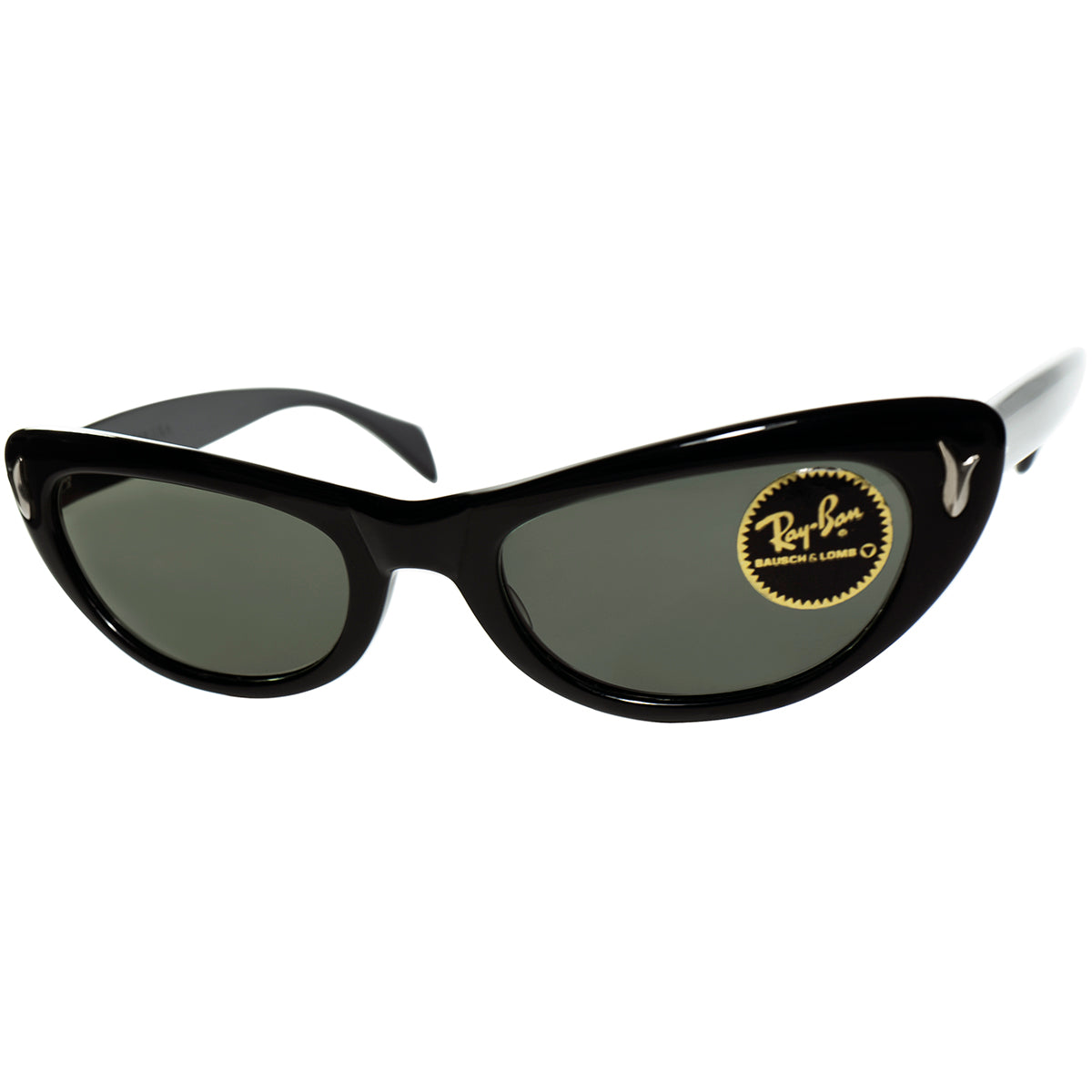 Rock n Roll感漂うREAL US BLACKシェードのSUPER RAREモデル 1960s デッドストック USA製 Mid  Century期 B&L RAYBAN ボシュロム レイバン ALITA 黒 ビンテージ ヴィンテージ 眼鏡 メガネ 【A9285】