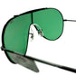 スリラー期マイケルSTYLEの一枚仕立てLENSのアビエーター型　1980s デッドストック USA製 BAUSCH&LOMB ボシュロム WINGS BLACK size62/14 　ビンテージ ヴィンテージ 眼鏡 メガネ 【a9570】