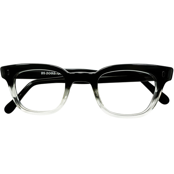 シルエットバランスとシェイプがとにかく素晴らしい1960sMADE IN ENGLAND デッドストック UK OPTICAL ホーンリム ウェリントン BLACK FADE 46/24実寸 ビンテージ ヴィンテージ 眼鏡 メガネ 【a9866】