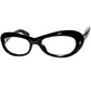 全てにおいて超ハイレベルなONLY VINTAGEで格上な一本1960sフランス製デッドストック FRAME FRANCE フレームフランスBLACK OVAL CAT EYE 52/18実寸 ビンテージ ヴィンテージ 眼鏡 メガネ 【b0132】