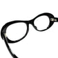 全てにおいて超ハイレベルなONLY VINTAGEで格上な一本1960sフランス製デッドストック FRAME FRANCE フレームフランスBLACK OVAL CAT EYE 52/18実寸 ビンテージ ヴィンテージ 眼鏡 メガネ 【b0132】