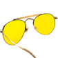 AVIATORとしては最古種のUNUSALな超珍品1930-40s MADE IN LONDON デッドストック Fish Optical 彫金 EARLY アビエーター ROAD MASTER 54/20 ビンテージ ヴィンテージ 眼鏡 メガネ  【B0324】