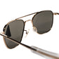 TAXI DRIVER期の貴重なステッカー&TAG付デッドストック1970s USA製 アメリカンオプティカル AO AMERICAN OPTICAL SKYMASTER GOLD METAL size52/20  ビンテージ ヴィンテージ 眼鏡 メガネ【b0326】