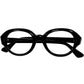 超絶クオリティ&グッドシェイプ 1960s フランス製デッド FRAME FRANCE 肉厚6mm 六角星ヒンジ 変形OVAL オーバル BLACK 47/22 実寸　 ビンテージ ヴィンテージ 眼鏡 メガネ 【b0346】