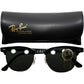 レンズにRAYBANロゴのない貴重な最初期個体1980-90s デッドストック USA製オリジナル B&L RAYBAN ボシュロム レイバン CLUBMASTER 1 クラブマスター１黒 ビンテージ ヴィンテージ 眼鏡 メガネ 【b0386】