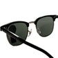 レンズにRAYBANロゴのない貴重な最初期個体1980-90s デッドストック USA製オリジナル B&L RAYBAN ボシュロム レイバン CLUBMASTER 1 クラブマスター１黒 ビンテージ ヴィンテージ 眼鏡 メガネ 【b0386】