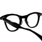 条件揃い踏み 超希少単色BLACK個体 1950-60s デッドストック USA製オリジナル TART OPTICAL タートオプティカル タート LEADING LIZ size46/22 黒　ビンテージ ヴィンテージ 眼鏡 メガネ 【b0410】
