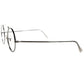 ANTIQUE OLD DESIGN踏襲1950-60s デッドストック FRAME FRANCE アッパーブリッジ 骨太リム SILVER METAL正円ラウンド 丸眼鏡 43/26実寸 超GOODSIZE ビンテージ ヴィンテージ 眼鏡 メガネ 【b0414】