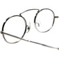 古典的なOLD DESIGNを昇華1950-60s デッドストック FRAME FRANCE アッパーブリッジ骨太リムSILVER METAL OVALラウンド 丸眼鏡 49/20実寸 超GOODSIZE　ビンテージ ヴィンテージ 眼鏡 メガネ 【b0420】