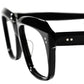 格上デイリー貴重BLACKフレーム 快適SIZE 1950sフランス製 デッドストック FRAME FRANCE ミリタリーxモードTASTE 傾斜CUTTING 2DOT ウェリントン ビンテージ ヴィンテージ 眼鏡 メガネ 【b0433】