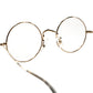 ジョンレノン氏も愛用した隠れた名作 1960-70sデッドストック MADE IN ENGLAND 老舗 アルガ ALGHA ROUND 正円ラウンド 丸眼鏡 14KT金張 size44/20 ビンテージ ヴィンテージ 眼鏡 メガネ 【b0441】