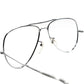 CLASSIC DESIGNの中にあるRAREディティール1960-70sフランス製デッドストック FRAME FRANCE フレーム フランス SILVER METAL CLASSIC AVIATOR 58/15実寸 ビンテージ ヴィンテージ 眼鏡 メガネ 【b0536】