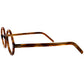 秀逸シルエットバランス SUPER GOODSIZE個体1950sデッドストック FRAME FRANCE フランス製コルビジェSTYLE 正円ラウンド 丸眼鏡 42/22実寸　ビンテージ ヴィンテージ 眼鏡 メガネ 【b0539】