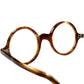 秀逸シルエットバランス SUPER GOODSIZE個体1950sデッドストック FRAME FRANCE フランス製コルビジェSTYLE 正円ラウンド 丸眼鏡 42/22実寸　ビンテージ ヴィンテージ 眼鏡 メガネ 【b0539】