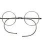 オリジナルは誰もが初見の激RAREディティール1920-30sフランス製デッド FRAME FRANCE 反転式 一山BRIDGEシルバーメタル ROUND 丸眼鏡 40/24 ビンテージ ヴィンテージ 眼鏡 メガネ 【b0541】