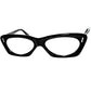 サイズ感とデザインともに素晴らしい完成度のRARE DESIGN 1960sデッドストック FRAME ITALY Wダイヤ ROCK SHADE ウェリントン 黒 53/19実寸 ビンテージ ヴィンテージ 眼鏡 メガネ 【b0574】