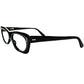 サイズ感とデザインともに素晴らしい完成度のRARE DESIGN 1960sデッドストック FRAME ITALY Wダイヤ ROCK SHADE ウェリントン 黒 53/19実寸 ビンテージ ヴィンテージ 眼鏡 メガネ 【b0574】