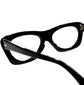 サイズ感とデザインともに素晴らしい完成度のRARE DESIGN 1960sデッドストック FRAME ITALY Wダイヤ ROCK SHADE ウェリントン 黒 53/19実寸 ビンテージ ヴィンテージ 眼鏡 メガネ 【b0574】
