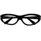 まだ誰にも踏み込まれていないヴィンテージ眼鏡の超マニアック分野から1960s デッドストック FRAME ITALY ハイカーブ CATEYE ウェリントンBLACK  ビンテージ ヴィンテージ 眼鏡 メガネ 【b0575】