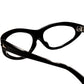 まだ誰にも踏み込まれていないヴィンテージ眼鏡の超マニアック分野から1960s デッドストック FRAME ITALY ハイカーブ CATEYE ウェリントンBLACK  ビンテージ ヴィンテージ 眼鏡 メガネ 【b0575】