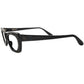 ウッド調マットブラックの生地感にロックシェードというエグさ1960s デッドストック FRAME ITALY 2ドット ROCK SHADE ウェリントン 53/19実寸　ビンテージ ヴィンテージ 眼鏡 メガネ 【b0586】