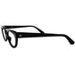 ありそうでなかった絶妙な塩梅の当時では大きめサイズなCATEYE1960s デッドストック FRAME ITALY キャットアイSTYLE ウェリントン BLACK 52/18実寸 ビンテージ ヴィンテージ 眼鏡 メガネ 【b0587】