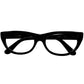 ありそうでなかった絶妙な塩梅の当時では大きめサイズなCATEYE1960s デッドストック FRAME ITALY キャットアイSTYLE ウェリントン BLACK 52/18実寸 ビンテージ ヴィンテージ 眼鏡 メガネ 【b0587】