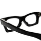 当時のカルチャーを纏ったこの時代の重要DESIGN1950-60s フランス製デッドストック FRAME FRANCE ロックシェード 2x3DOT ウェリントン size48/20 黒　ビンテージ ヴィンテージ 眼鏡 メガネ 【b0635】