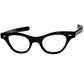 TART 初期の誰しもが初見のMEGA RAREキャットアイ1950sデッドUSA製オリジナル TART OPTICAL タートオプティカル BARBARA 黒 size44/22 ビンテージ ヴィンテージ 眼鏡 メガネ 【b0641】