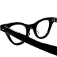 TART 初期の誰しもが初見のMEGA RAREキャットアイ1950sデッドUSA製オリジナル TART OPTICAL タートオプティカル BARBARA 黒 size44/22 ビンテージ ヴィンテージ 眼鏡 メガネ 【b0641】