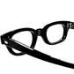 o-oマークの旧ロゴ期のMEGA RARE初期モデル 1950-60s デッドストック  USA製オリジナル TART OPTICAL タートオプティカル タート EX-LADY 黒 size44/22 ビンテージ ヴィンテージ 眼鏡 メガネ 【b0648】
