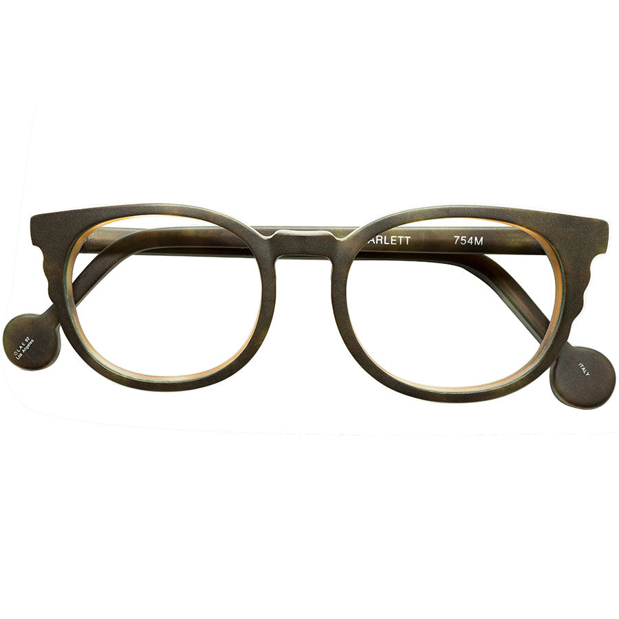 大胆発想凹凸WAVEデザイン デッドストック 1990s イタリア製 MADE IN ITALY l.a.Eyeworks 3層レイヤード  表面艶消DARK BROWN ウェリントン ビンテージ ヴィンテージ 眼鏡 メガネ 実寸46/22 GOOD SIZE 【A5198】