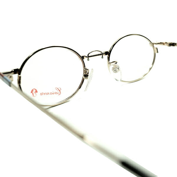 30sART meets EYEWEAR 1980s-90s Italy製 デッドストック Casanova カサノヴァ コンポジション  OVALラウンド 丸眼鏡 size44/21 ビンテージ ヴィンテージ 眼鏡 メガネ 【a6217】