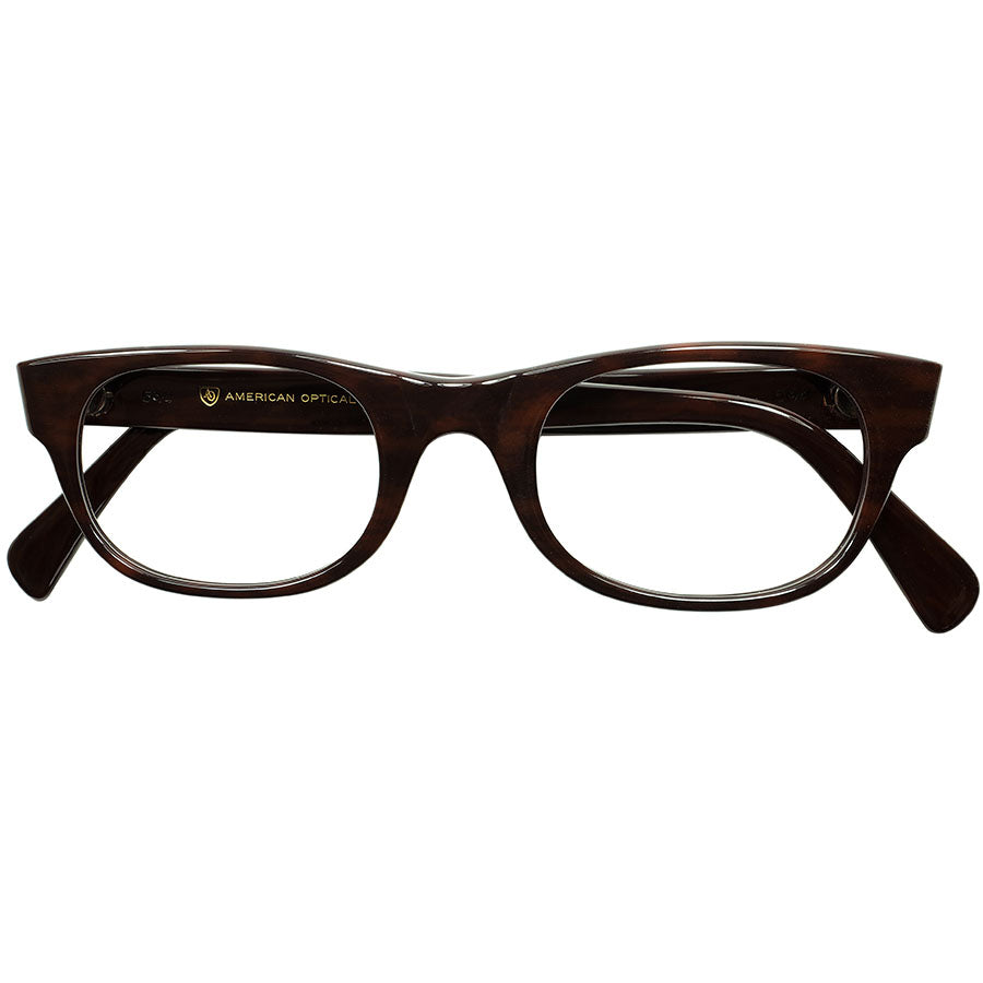 最初期Minimalism体現レアモデル 1960s USA製 デッドストック DEADSTOCK AO アメリカンオプティカル AMERICAN  OPTICAL ヒンジレスウェリントン DARK DEMI size46/22 ビンテージ ヴィンテージ 眼鏡 メガネ 【a6752】