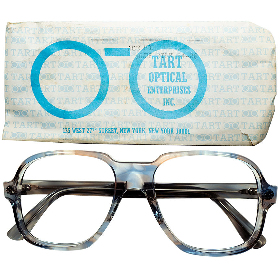 芸術的 超美色 激RAREカラー 1960s-70s デッドストック USA製オリジナル TART OPTICAL タートオプティカル ACE  HIGH size54/20 BLUE SILK ビンテージ ヴィンテージ 眼鏡 メガネ【a7231】