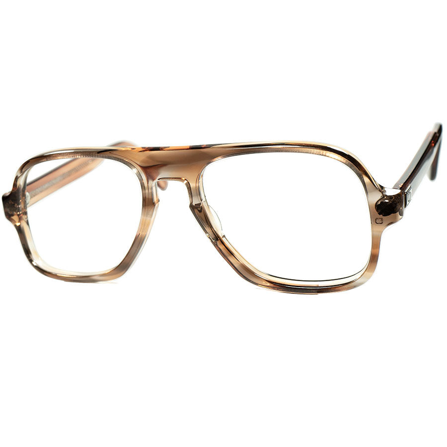 哀愁SUNSETトーン x NERD LOOK 1960s-70sデッドストック USA製オリジナル TART OPTICAL タート  タートオプティカル BIG JOE size50/20 BROWN SILK ビンテージ ヴィンテージ 眼鏡 メガネ 【a7319】