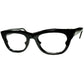 革命的アバンギャルドDESIGNx合理的設計 1960s デッドストックENGLAND製 ウェリントン型リーディンググラス 黒 老眼鏡 size46/22 ビンテージ ヴィンテージ 眼鏡 メガネ 【a7366】