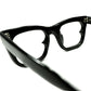 非日常的UNIQUEブリティッシュCLASSIC MODERN1960s デッドストック ENGLAND製 ウェリントン型リーディンググラス 老眼鏡 size46/20 BLACK ビンテージ ヴィンテージ 眼鏡 メガネ 【a7368】