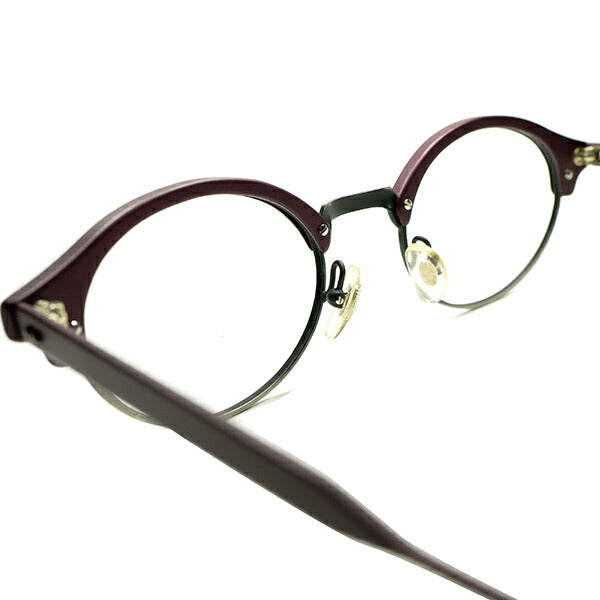 絶妙RAREカラー1990sデッドストック ITALY製 l.a.Eyeworks アイワークス 彫金リム OVAL PANTO型 フルメタル素材  ブロータイプ 眼鏡 VILOLETTE ヴィンテージ ビンテージ 眼鏡 メガネ 【a7601】