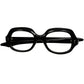 アイウェアデザインの無限大の可能性が最初に示された時代の好例1960s デッド FRAME FRANCE ジオメトリック ウェリントン BLACK 44/22実寸 ビンテージ ヴィンテージ 眼鏡 メガネ 【a8332】