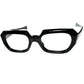 デイリーユースにもってこいの絶妙すぎる秀逸なクセ感1960s フランス製デッドストック FRAME FRANCE クラウンウェリントン BLACK size48/22 ビンテージ ヴィンテージ 眼鏡 メガネ 【a8345】