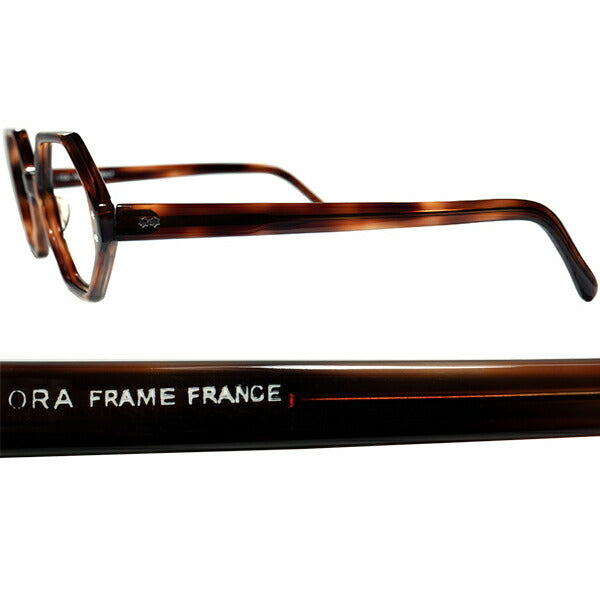 ヒネリの効いたシャープな面構えの変わり種OCTAGON 1960s デッドストック FRAME FRANCE 八角形 フレンチ オクタゴン DEMI  AMBER size50/20 ビンテージ ヴィンテージ 眼鏡 メガネ 【a8349】