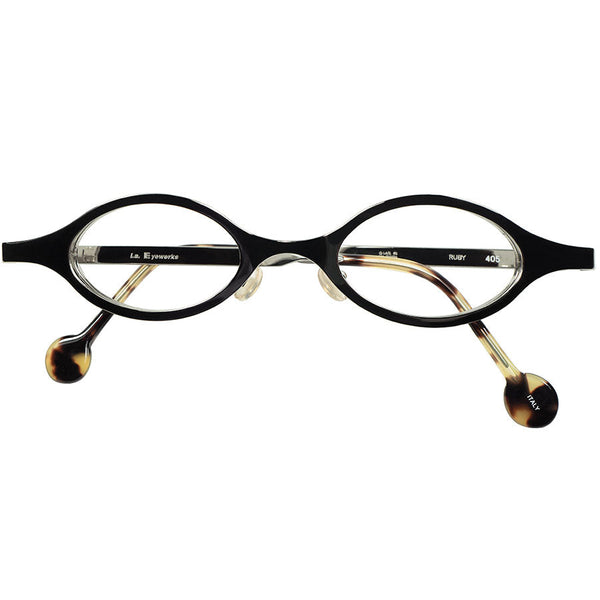 新境地開拓アップグレードANTIQUE DESIGN1990s デッドストック ITALY製l.a.Eyeworks アイワークス 立体曲智 短縦OVAL ROUND丸眼鏡 快適FIT 格上カラー ビンテージ ヴィンテージ 眼鏡 メガネ 【a8827】