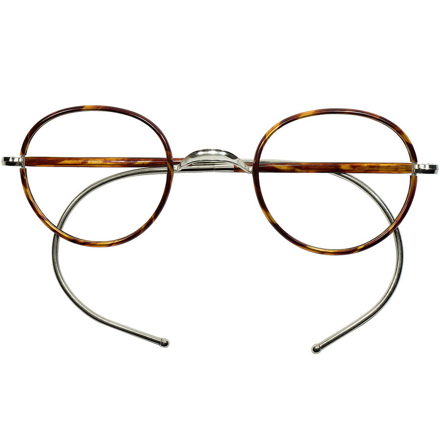 1940's フランス製 ボストン オーバル ワイヤーフレーム 眼鏡 デッド-