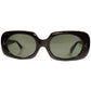 オーガニック仕立ての珍しい３DOTフレーム1960sイタリア製 デッドストック FRAME ITALY ３ドット SQUARE ウェリントン サングラス DARK BROWN WOOD ビンテージ ヴィンテージ 眼鏡 メガネ 【a9053】